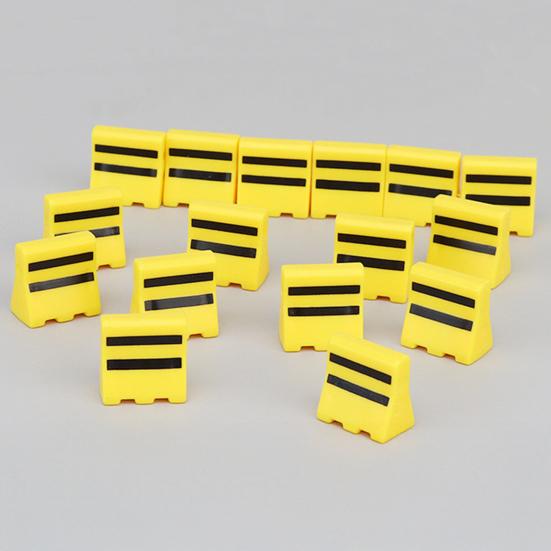 Mini Roadblock Set Miniature Highway Scene Accessories Miniature Barricades for Miniature House Decoration Role Play Education
