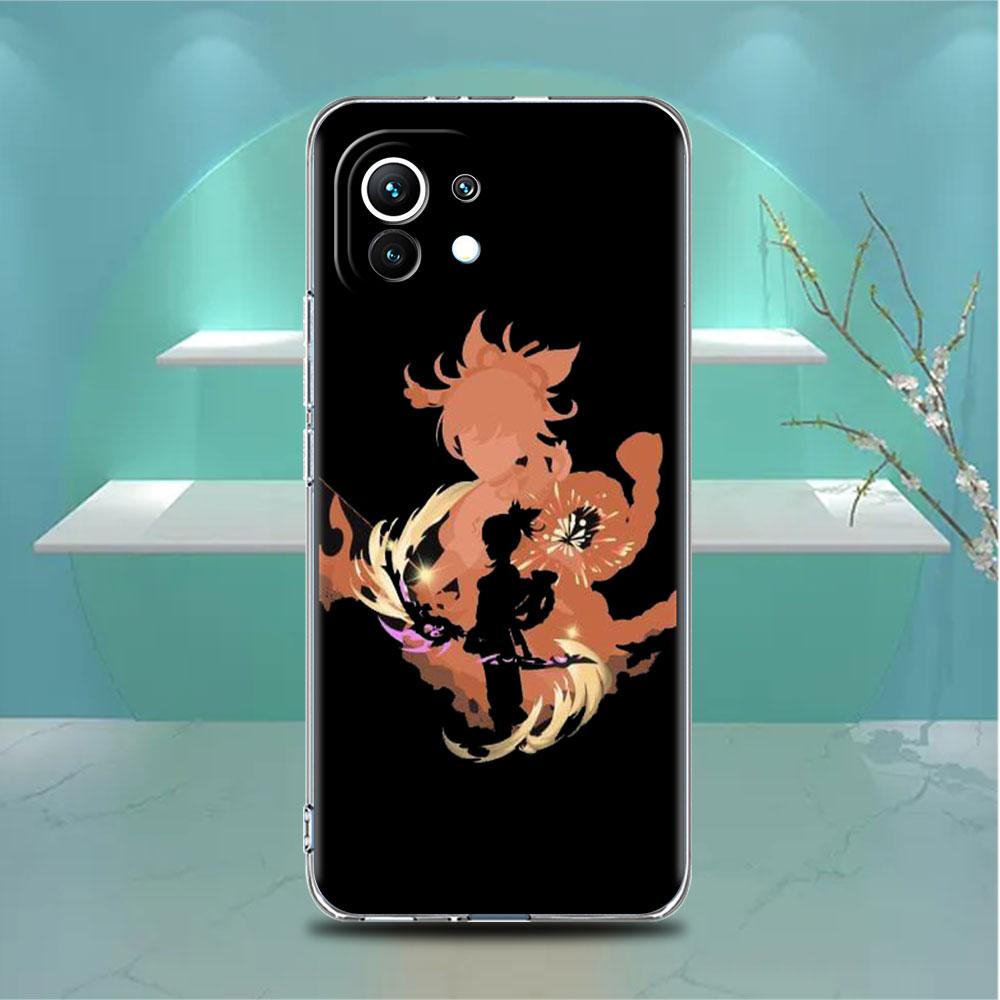 Прозрачный чехол аниме Genshin Impact для Xiaomi Mi Poco X3 NFC M3 Pro F3 F1 11 Lite 12 Note 10 11T 9T, прозрачный чехол для телефона