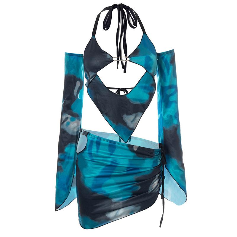 Комплект из двух предметов Y2k Топ-труба и мини-юбки Одинаковые комплекты Сексуальные клубные наряды для женщин 2022 Клубные вечерние комплекты с платьями