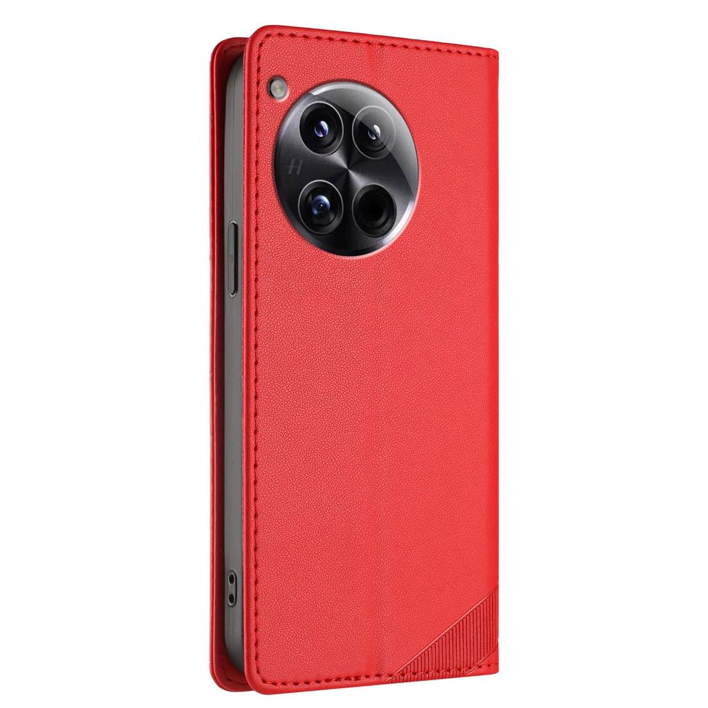 For OnePlus 12 5G Phone Cases Punk Style Imprinted Wallet Stand Leather Cover