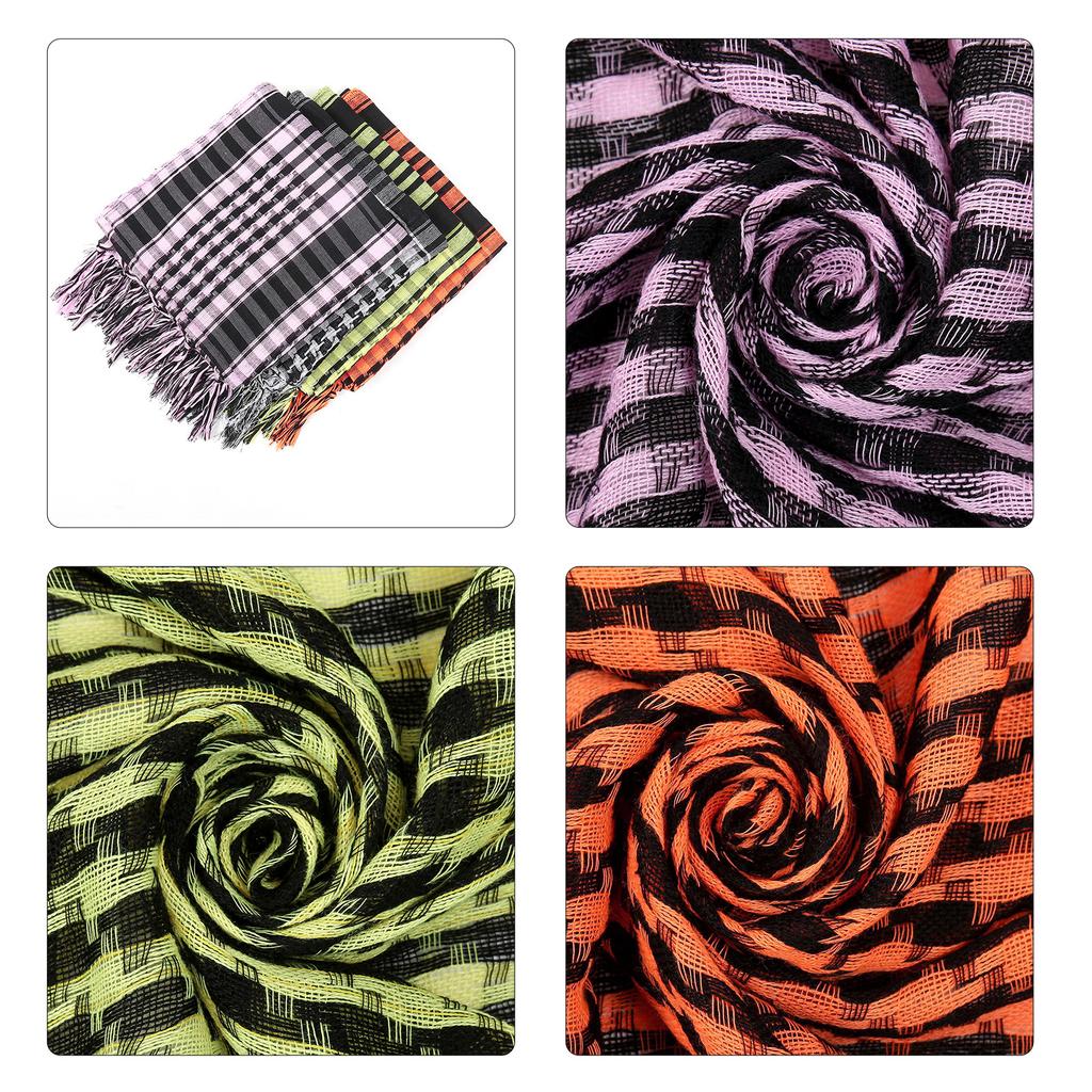 Стильный шарф Шемаг, бахрома, клетчатая арабская шаль для мужчин и женщин, мусульман, пылезащитный головной убор, пустынный шейный платок