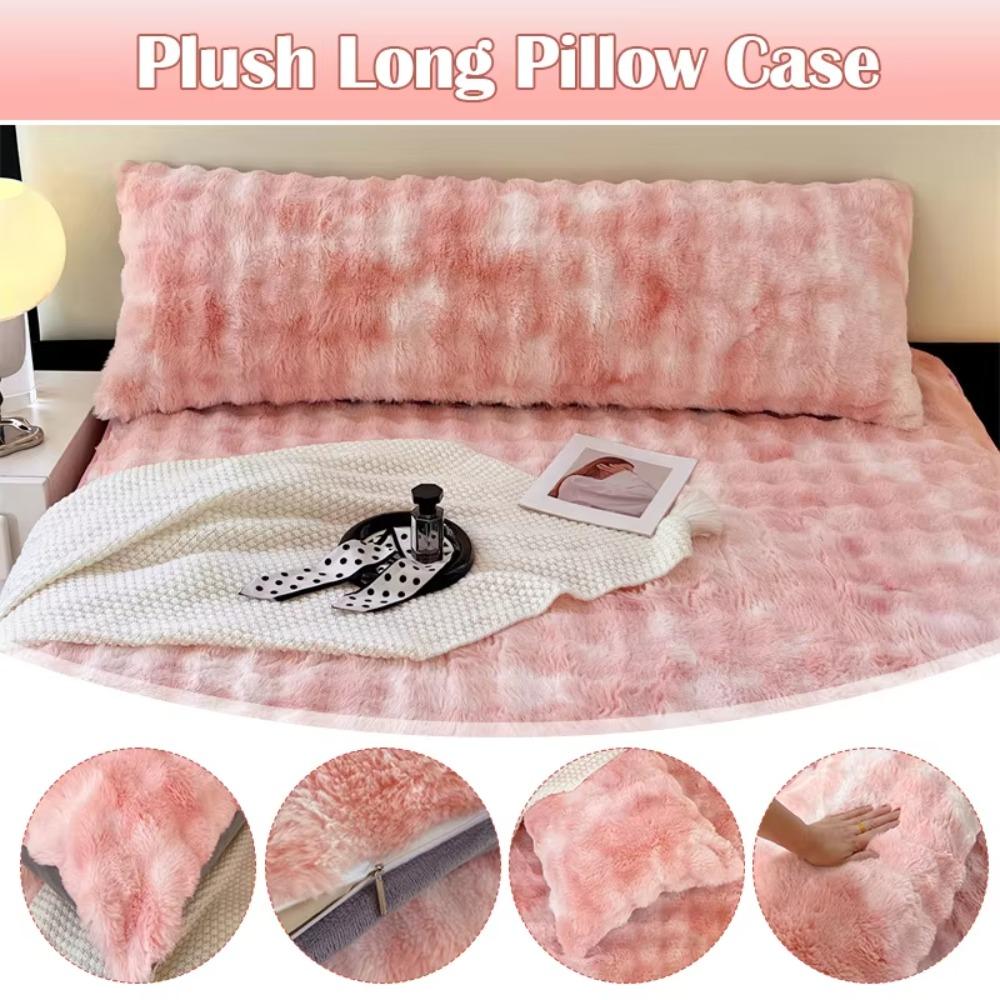 Extended Plush Long Pillowcase Warm Double People Pillow Comfortable Winter Pillow Cover Hotel