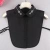 43 Styles Fake Collar Stand Lapel Shirt Detachable Collar Women Lace Floral False Collar Half Shirt Blouse Faux Col