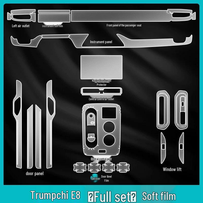 Защитная пленка для интерьера GAC Trumpchi E8 для консоли навигации и рычага переключения передач