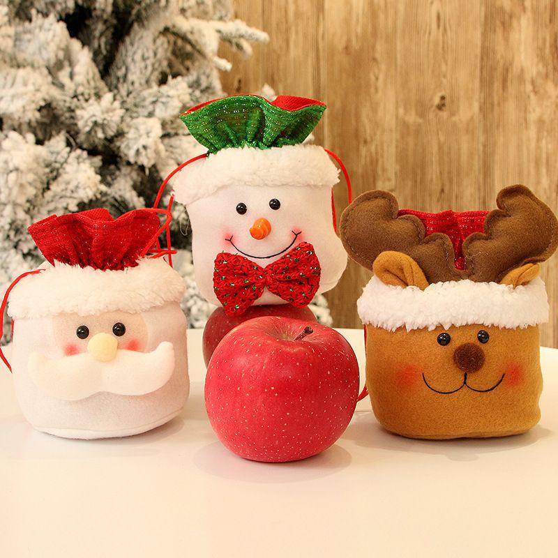 Adorable High Quality Christmas Kids Gift Candy Bags With Drawstring Closure Design