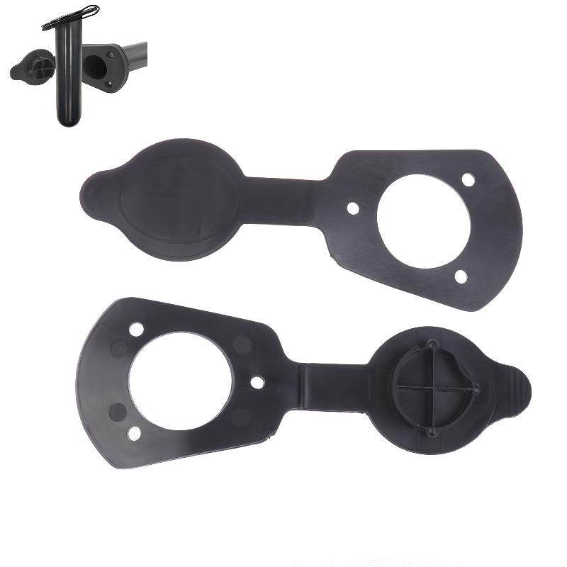 1/2/4 Pcs Flush Mount Fishing Boat Rod Socket Pvc Fishing Rod Holder Cap Gasket Kayak Boat Canoe Tackle Support Accessories