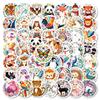 50 Hand-drawn Cartoon Jungle Animals Mix and Match Doodle Stickers Waterproof Stickers Decorative Skateboard Water Cup