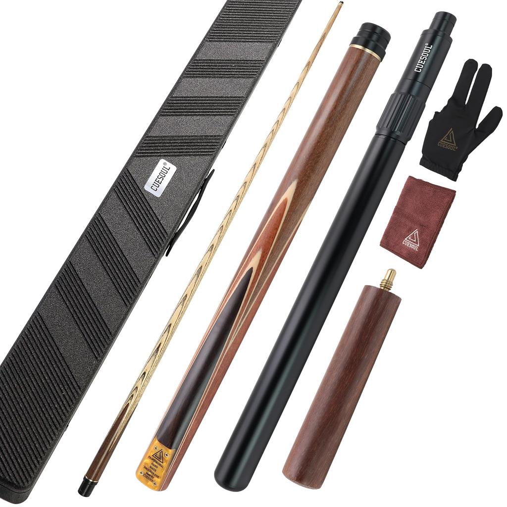 CUESOUL CUESOUL 57 Inch Handcraft Joint Snooker Cue Extension Cue Lightweight Molded Cue Case 3/4 + + (CSSC-D305)