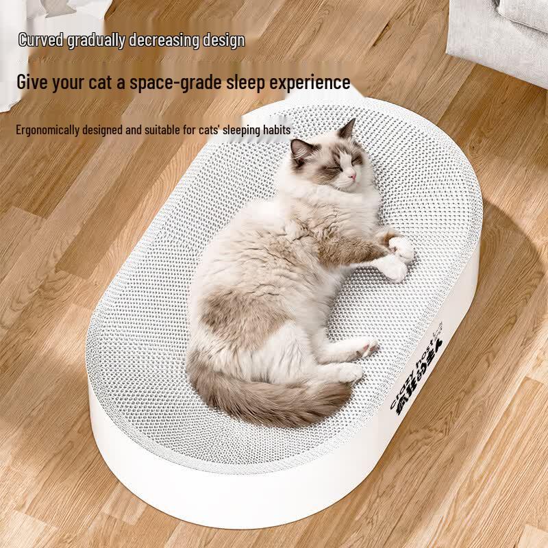 Crazy Owner Oval Corrugated Cat Scratcher Bed Combo