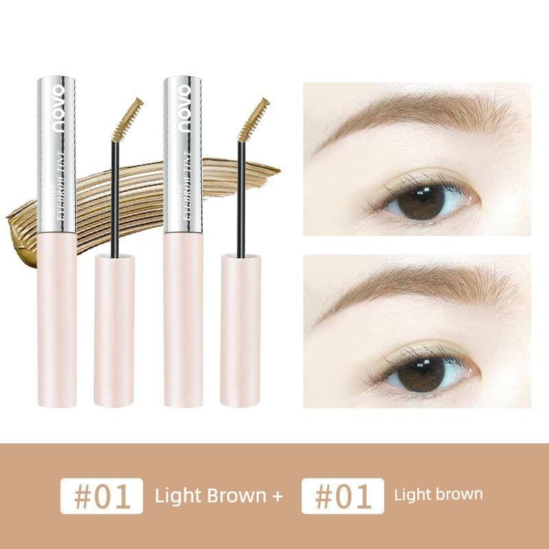 Novo Eyebrow Cream Light Color Gray and Brown Wild Eyebrows Eyebrow Cream Float Female Waterproof Long Lasting Fadeless Eyebrow Pencil Two-in-One
