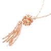 Crystal Beads Long Necklace for Women's Autumn Winter Fashion Chain Tassel Pendant Neck Decoration MIT