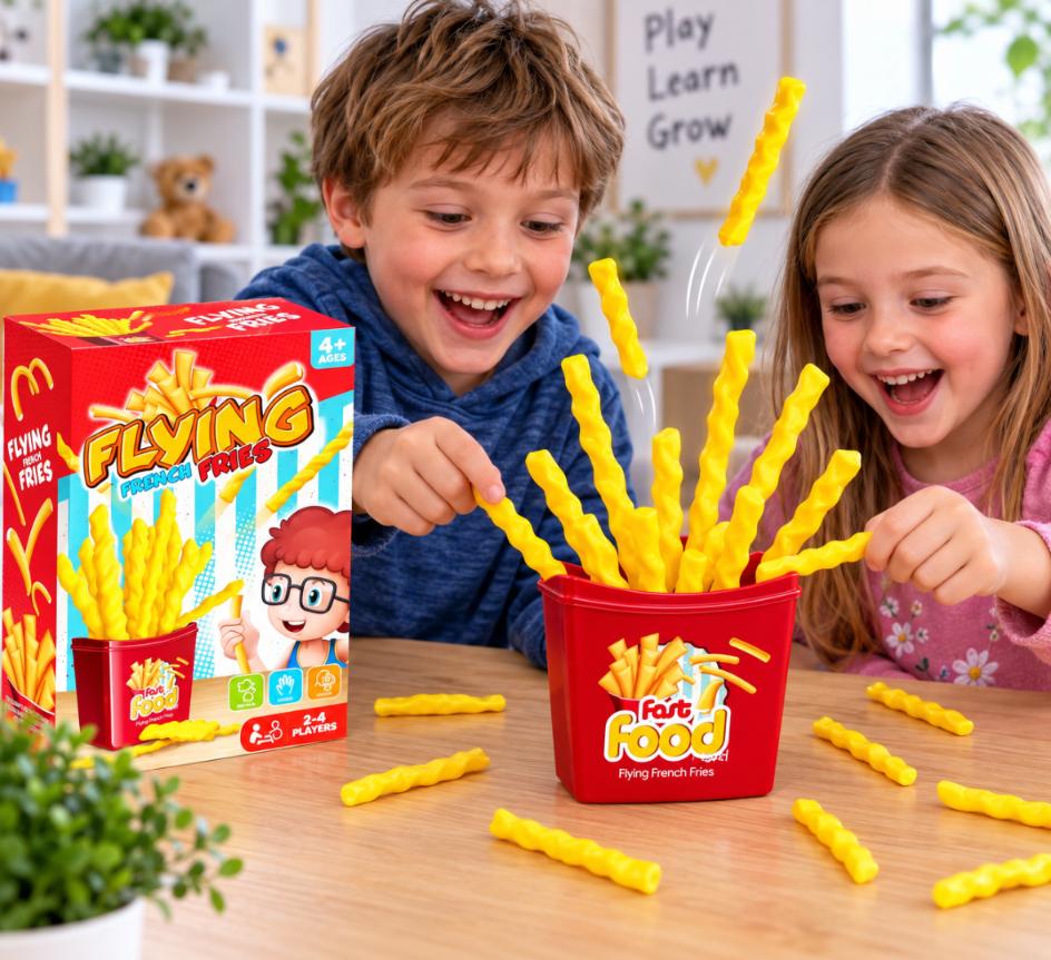 Flying French Fries Arcade Game Family Game for 2-4 Players