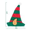 Non-Woven Christmas One Size Fits Most Christmas Caps Xmas Hat Elf Hat Red And Green Striped With White Pom Pom And Elf Ears
