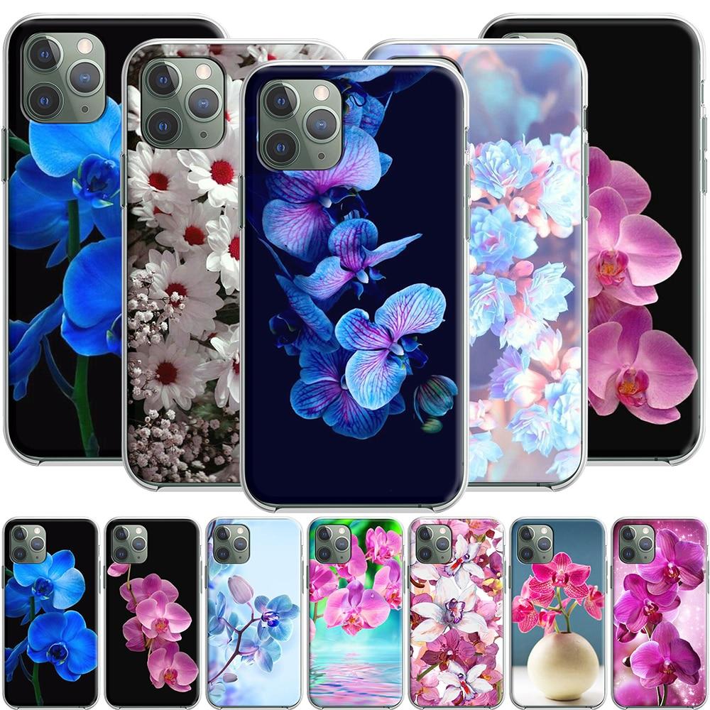Красочный силиконовый чехол с цветами орхидеи для Apple iPhone 12 Mini 11 Pro SE XS X XR Max 8 7 6S 6 Plus 5S