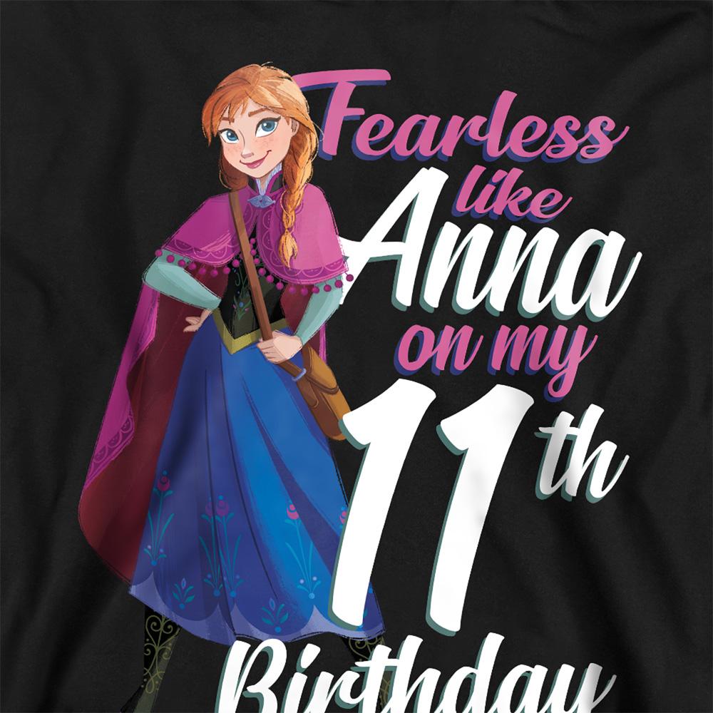Frozen Childrens/Kids Fearless Like Anna 11th Birthday Pullover Hoodie
