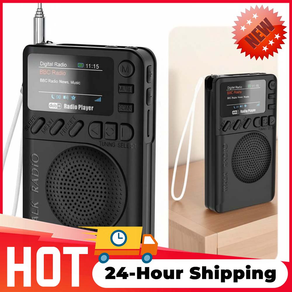 Портативный Радио Динамик Bluetooth MP3 Плеер Мини DAB FM Цифровое Радио Перезаряжаемое Радио для Бега Кемпинга Пеших Прогулок