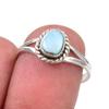 Natural Republic Larimar Gemstone Handmade 925 Sterling Silver Ring S.6.5 K5P43