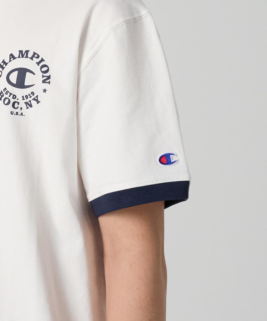 CHAMPION Graphic Print Ringer T-Shirt White