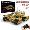 Mold King 20011 Technik MOC Tank Building Blocks War Series Tank with APP and Remote Tank Clamp Block Compatible with Ages Kit, Model, Control, Kit,