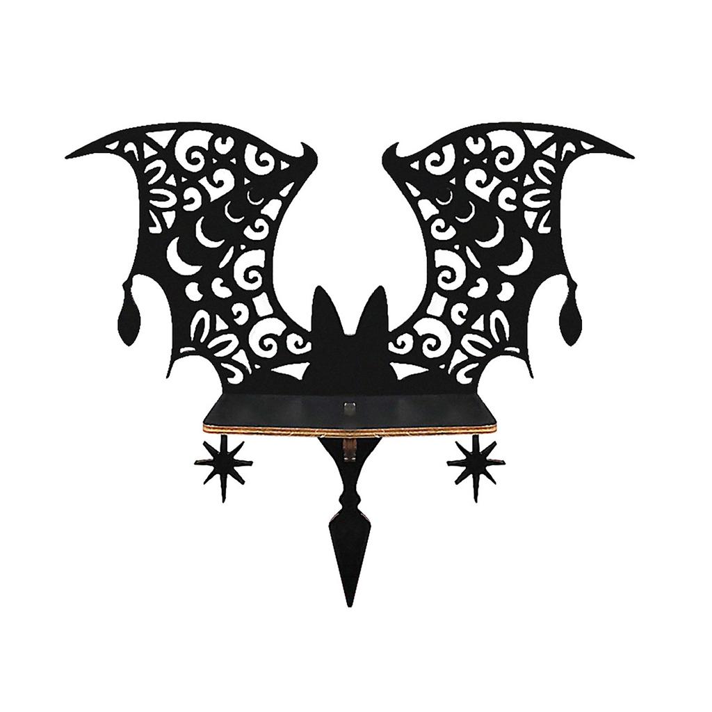 Hollow Creative Wall Rack Bohemian Style Wall Hanging Decoration Halloween Wooden Wall Storage Rack