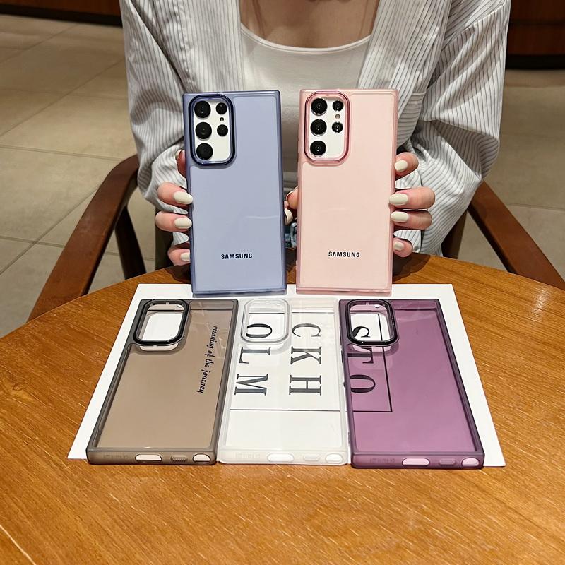 Мягкий матовый прозрачный чехол для телефона iPhone 16 15 Pro Max 14 13 12 11 Samsung S25 Ultra S24 FE S23 A16 A55 Pure Color противоударный защитный чехол TPU