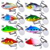 HENGJIA Spinners VIB Fishing Lures Wobblers Sequin Spoon Isca Artificial 5.2CM-8.5g for Perch Fly Fishing Trout Pesca