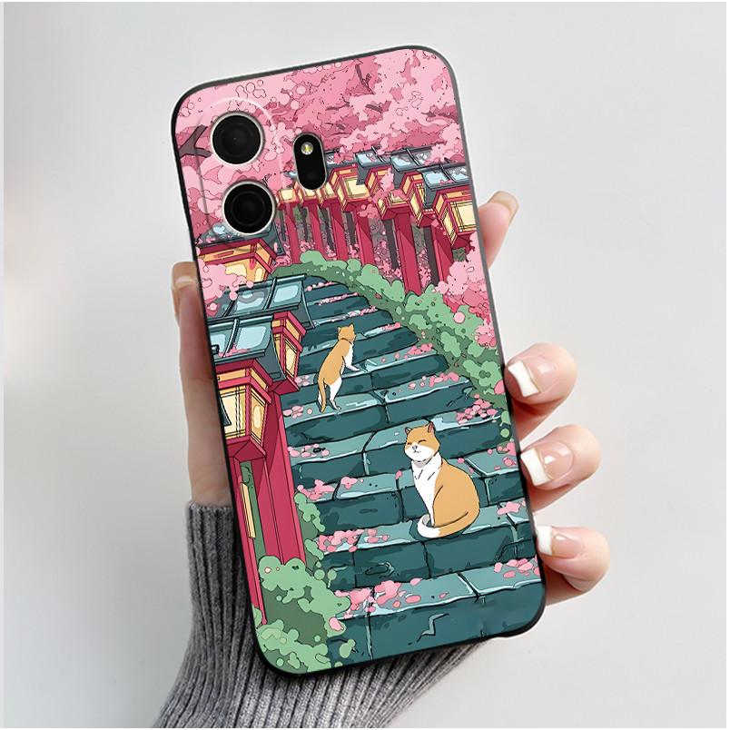Милый Чехол Для TCL NxtPaper 70 Pro Чехол Обложка Печатный Корпус Защитная Крышка Мягкий Силикон Мультяшный Корпус Телефона Funda