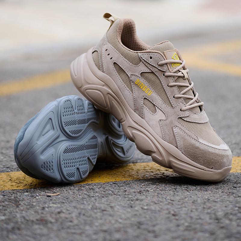 Oulylan Men'S Safety Work Boots Steel Toe Anti-Puncture Breathable Summer Anti-Slip Lightweight Comfortable Labor Protection Sho