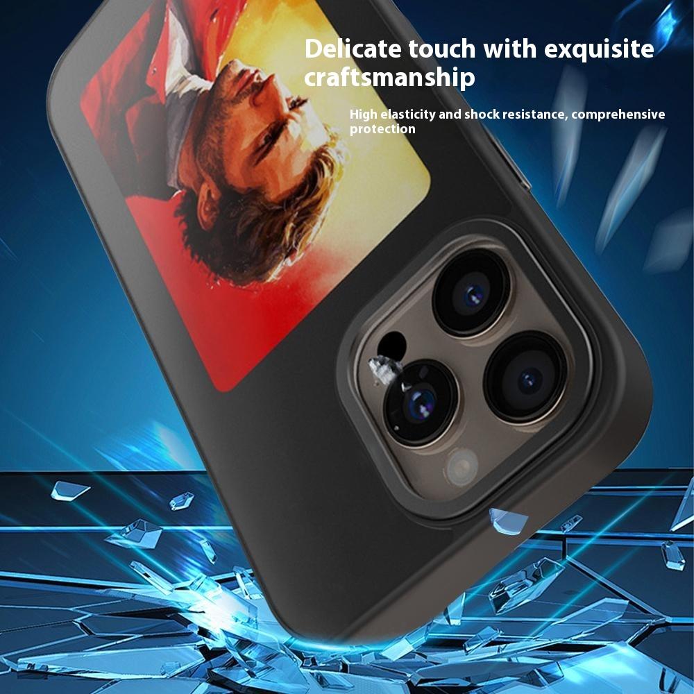 Для iPhone 16 Pro Чехол с E-Ink 4 дюйма HD 4 цвета NFC Смарт-дисплей Чехол для телефона