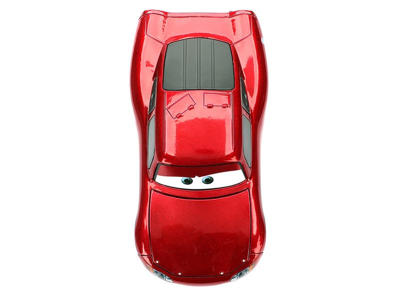 JADA TOYS 124 Cars Cruising Lightning McQueen with Tire Rack Disney Pixar Cars Lightning McQueen Minicar 98033 [Used]