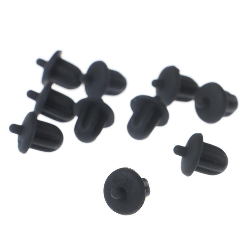10pcs Black Rubber 6.35mm Dust Cover Audio Jack PC DVD Microphone Socket Dust Cover