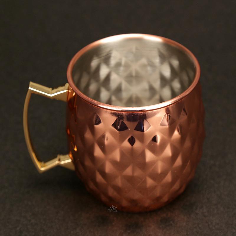4 шт. 550 мл Чистые Медные Кружки Moscow Mule Металлическая Кружка Чашка Нержавеющая Сталь Пиво Вино Кофе Чашка Коктейль Инструмент