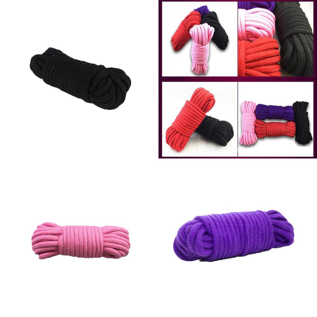 Хлопок 10м Утолщенная веревка для бондажа Игровой шнур Мягкая на ощупь Стяжки Удерживающие устройства Развлечение