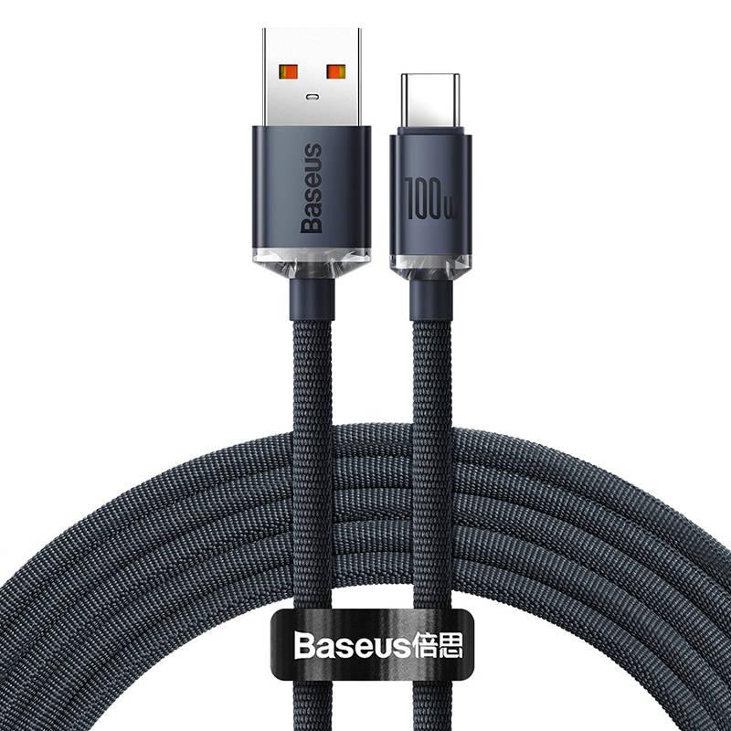 Kabel Usb Do Usb-C Baseus Crystal Shine, 100W, 1.2M (Czarny)