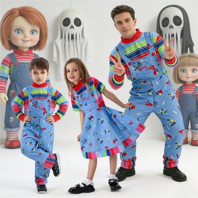 Костюм Чаки для родителей и детей для Хэллоуина и ролевых игр для взрослых