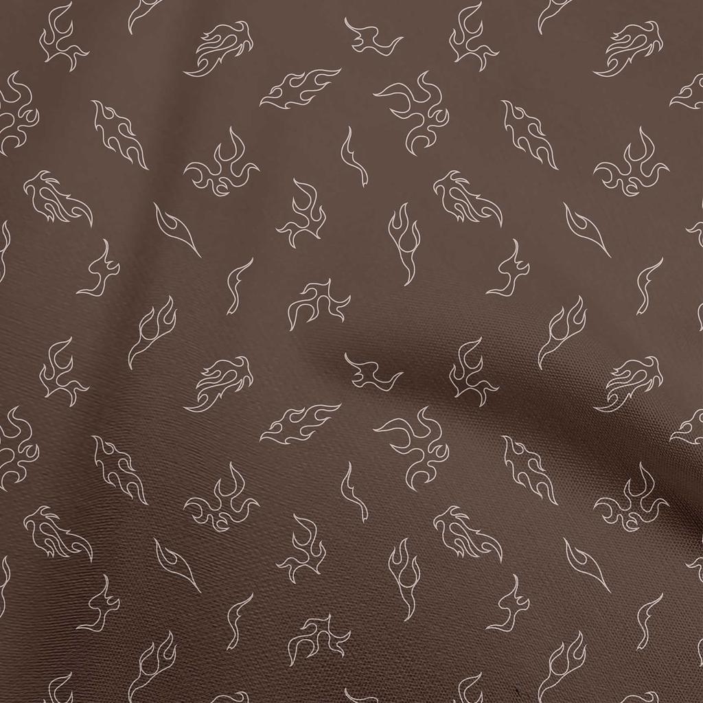 oneOone Cotton Flex Gray Fabric Abstract Flame Sewing Fabric By The Yard Printed Diy Clothing Sewing Supplies 40 Inch