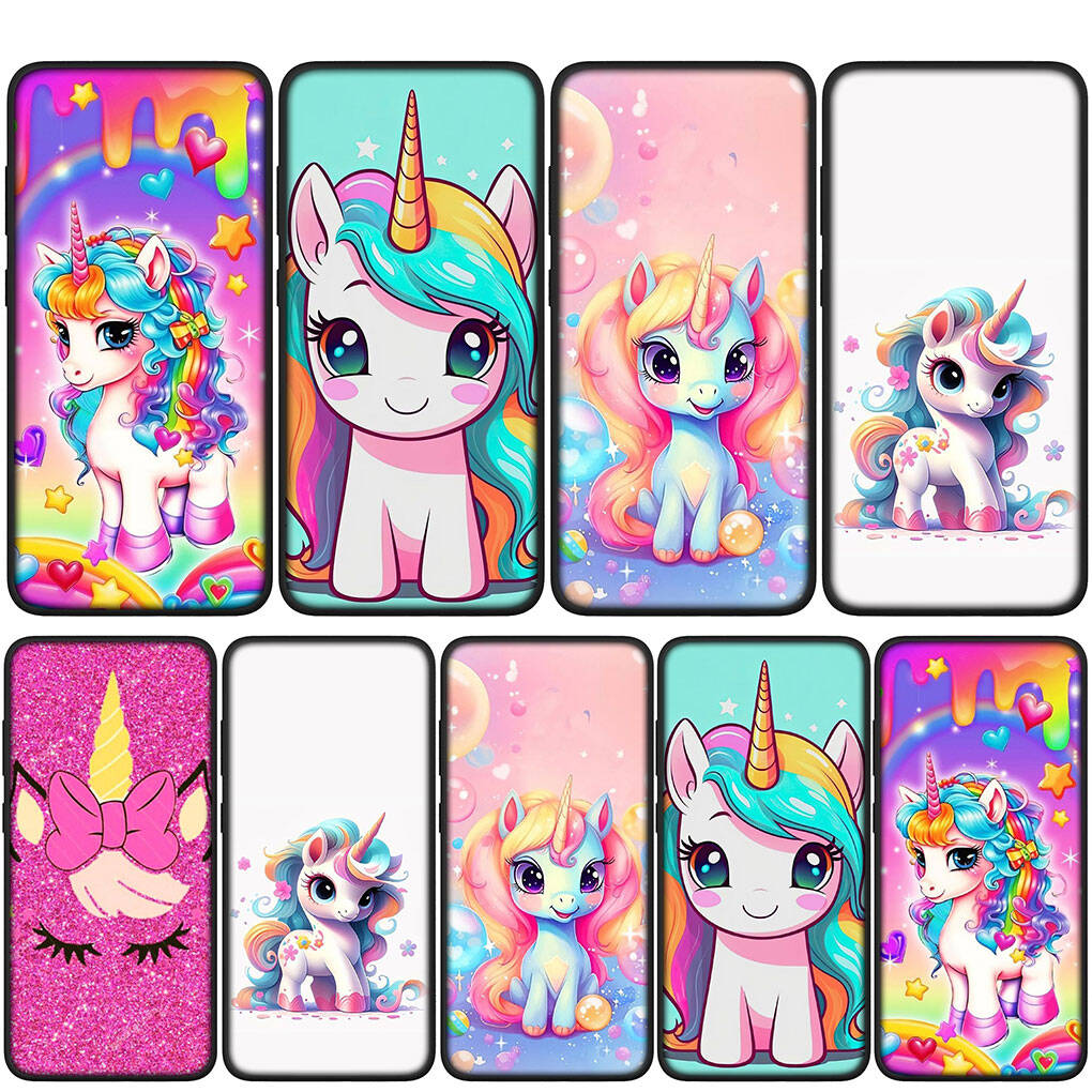 for iPhone 17 16 15 Xiaomi Poco F7 F8 X7 X6 X5 C85 C75 C71 M8 Redmi Note 14 13 12 11 Pro Max 14C 13C 15C A3 A4 Phone Case Unicorn Colorful Horse Cover