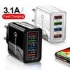 Multi-Port Tablet Charge Travel Portable EU/US Plug USB Charger 4-Port Quick Charge