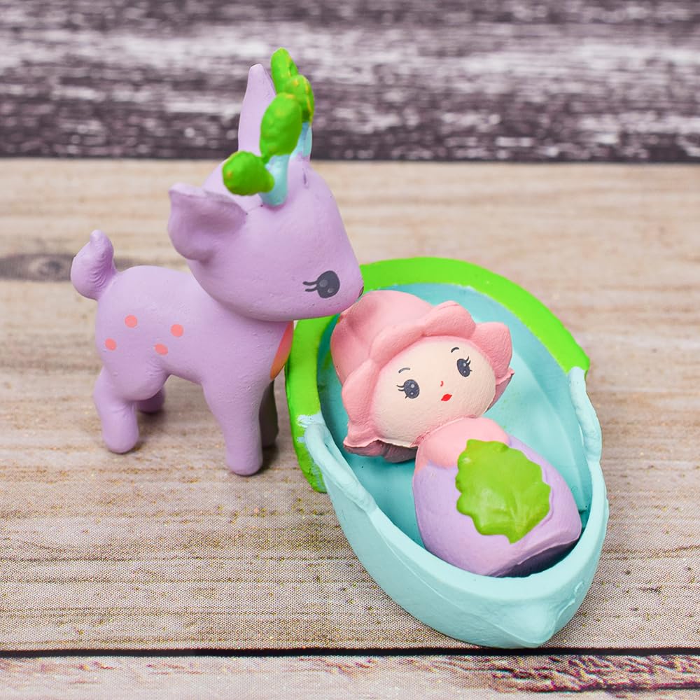 DJECO Tinyly Lily Sylvester Dolls Mini Fairy Pretend Play Educational Scandinavian Montessori Ages 10 School Entrance Home Time & - Dolls, Figurines