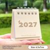 Freestanding Base Mini Desktop Calendar Twin-Wire Binding Table Calendar  Home Office