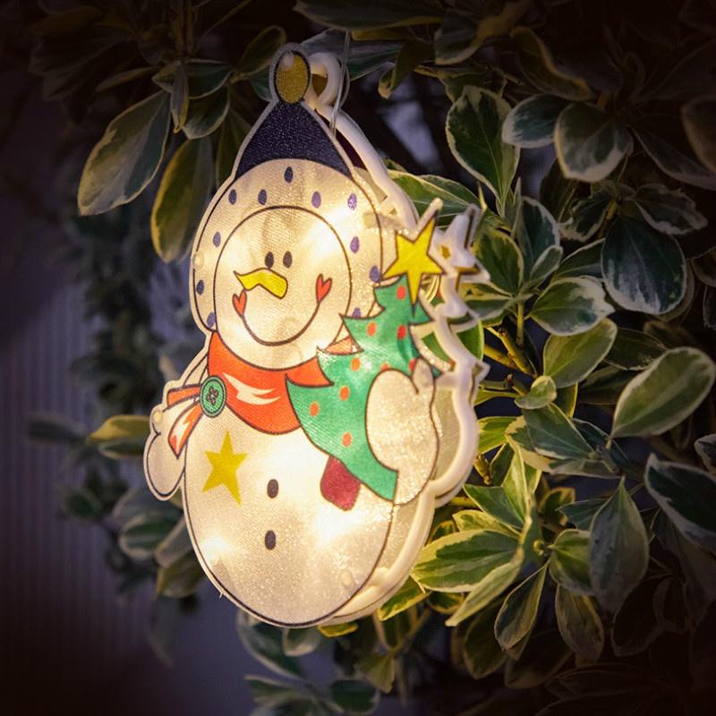 Window Stickers Christmas Atmosphere Curtain Window Decoration Room Decoration LED Lanterns Sucker Hanging Lights