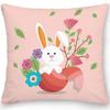 Home Decor Easter Pillowcase Sofa Cushion Cover Bedroom Room Decor Easter Bunny Egg Print Throw Pillow Case