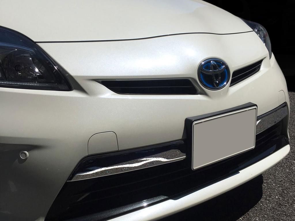 BRIGHTZ Prius ZVW30 Хромированные накладки на боковины переднего номерного знака из нержавеющей стали ZVW W30 30 22848 (Поздняя модель) Ультра-Зеркало [ЛИЦЕНЗИЯ-020]