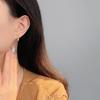 Серьги из бамбука и белого халцедона в китайском стиле для женщин Новые серьги в китайском стиле с темперой Новые серьги