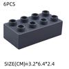 6 шт. 2X4 больших размеров, красочные строительные блоки, большие 2*4 точки, толстые кирпичи, образовательные, творческие детские игрушки, совместимые