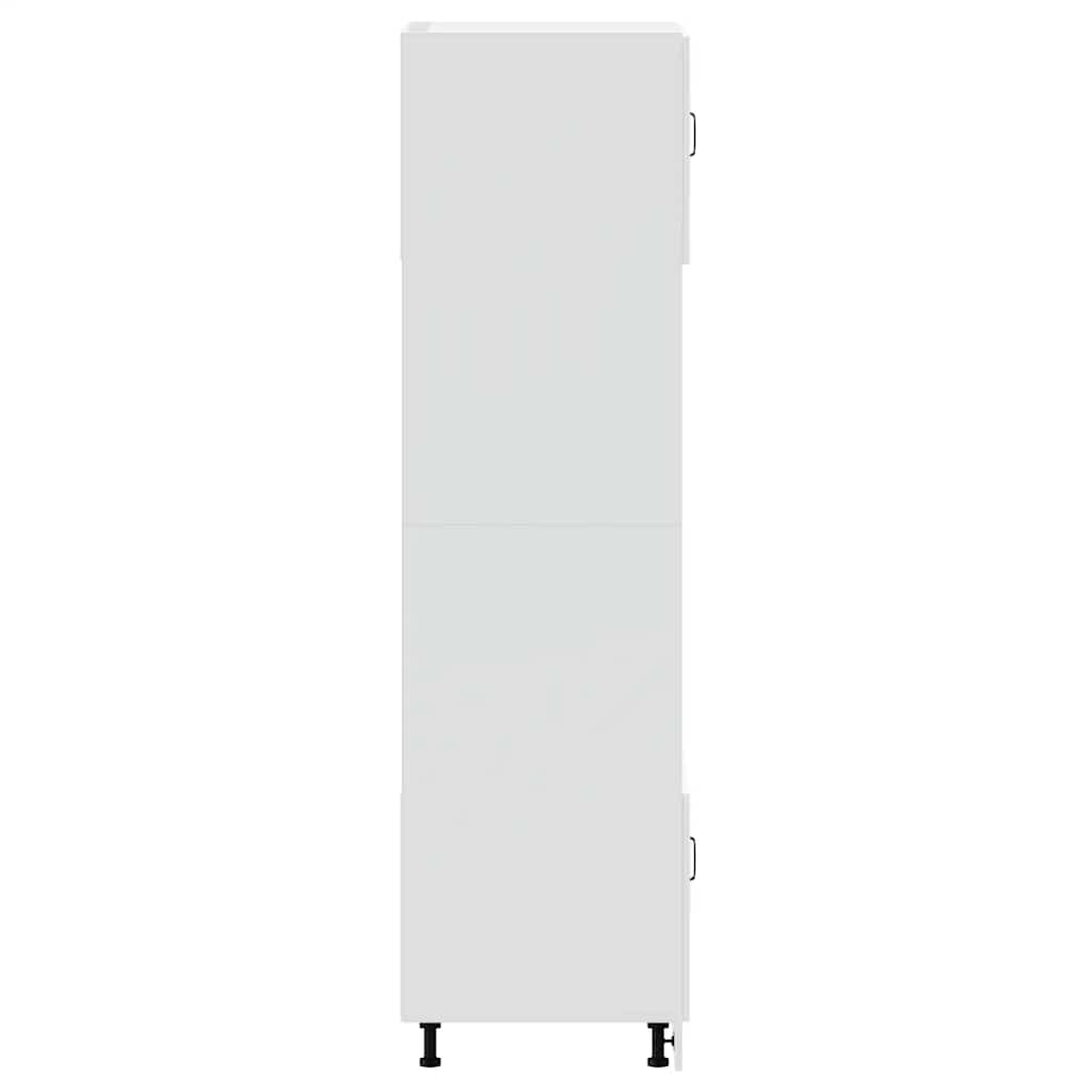 Porto Built in Oven Cabinets 2 pcs Glossy White Wood Based Material