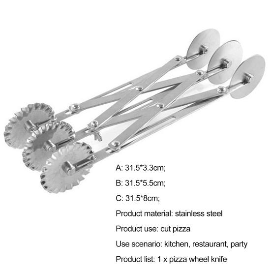 Прочный растягивающийся пищевой нож для пиццы с 2 головками, 3/5/7 колес, колесо для кухни