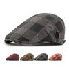 Women Peaked Cap Men's Plaid Beret Spring Autumn Forward Cap Outdoor Sunshade Cap