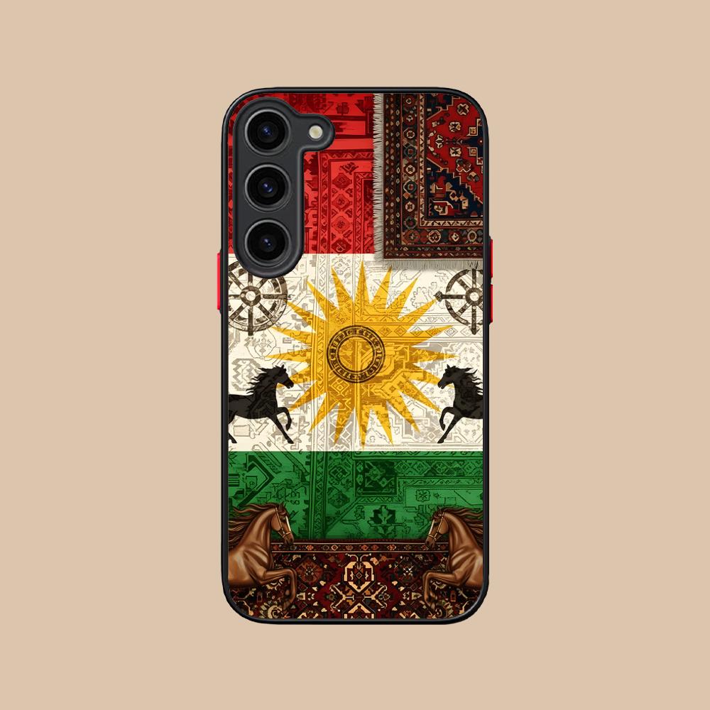 Силиконовый чехол для мобильного телефона с флагом Курдистана для Samsung Galaxy S26 S25 S24 S23 S22 S21 Plus FE Ultra Цветная обложка