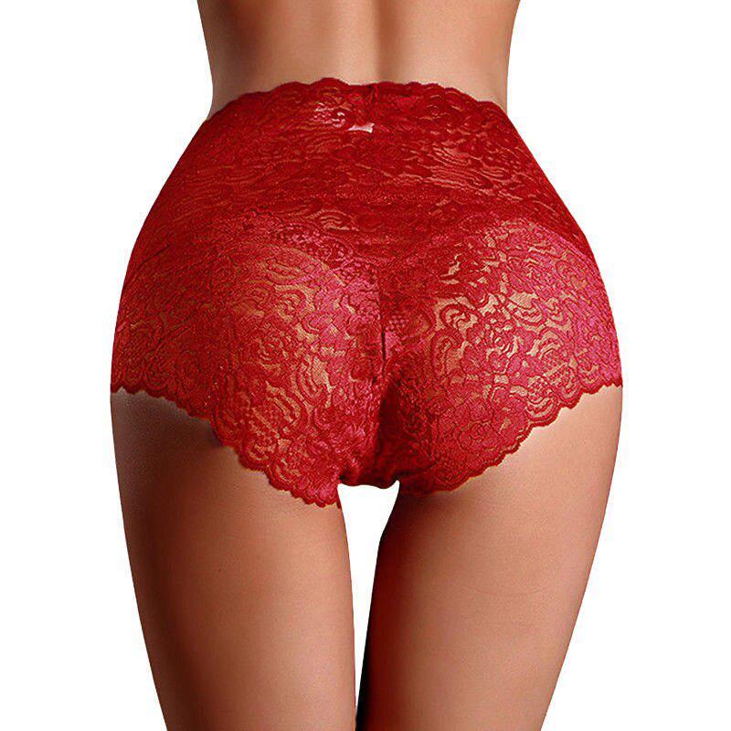 Women Sexy Lingerie Lace Panties Lace High Waist Brief Panties Thong High Waist Knicker Underwear